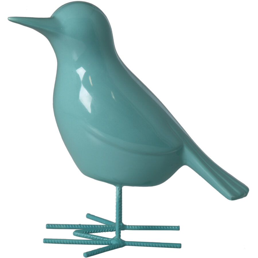 Pájaro cerámica patas metal