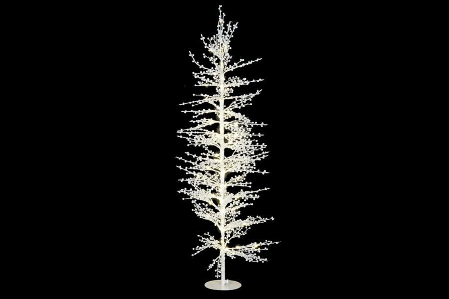 Árbol con 88 leds metal blanco