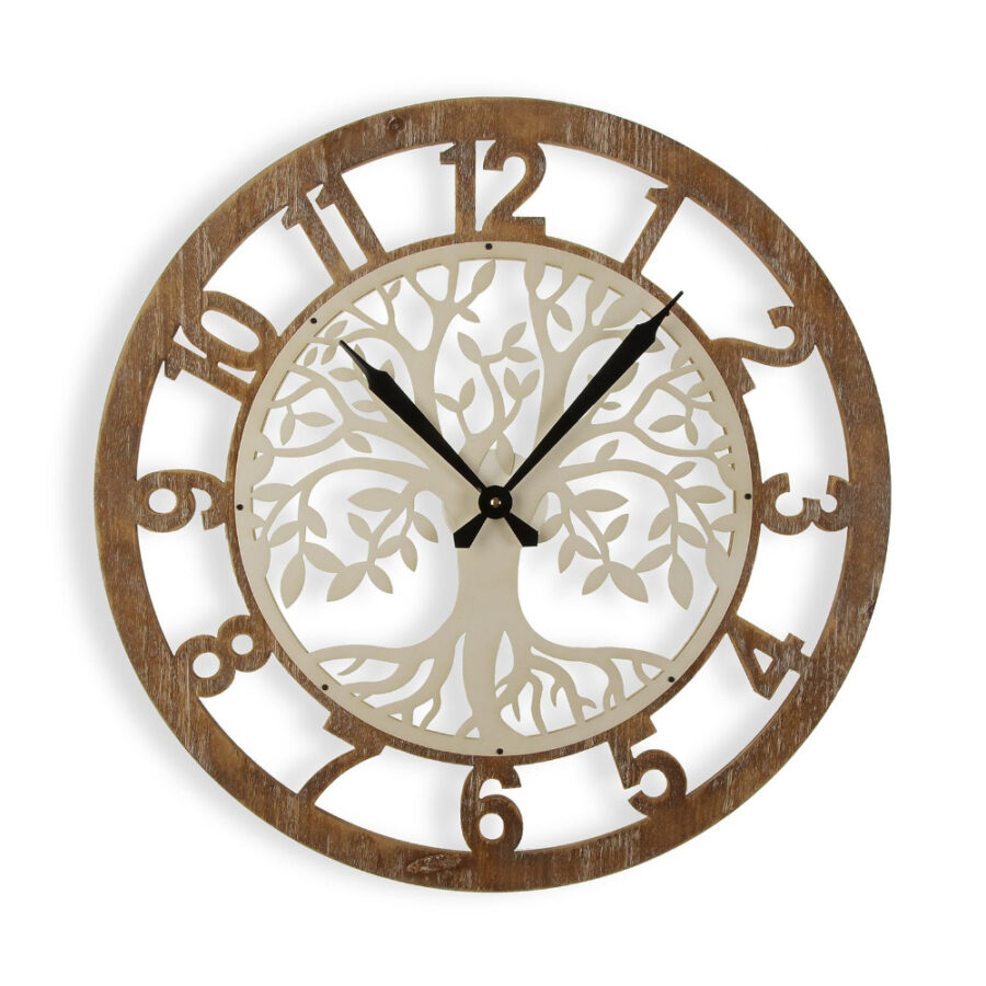 Reloj de pared en madera 60cm
