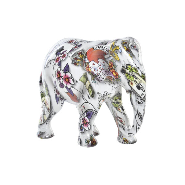 Elefante de resina con dibujo