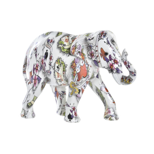Elefante de resina con dibujo