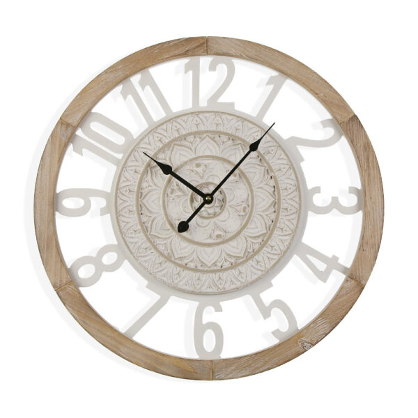 Reloj de pared de madera blanco