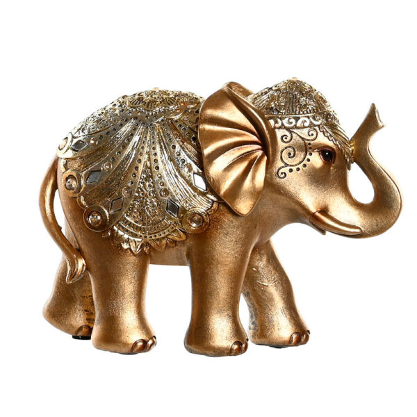 Elefante resina dorado