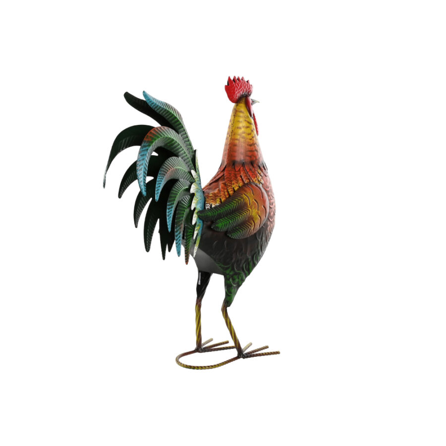 Gallo metal de colores