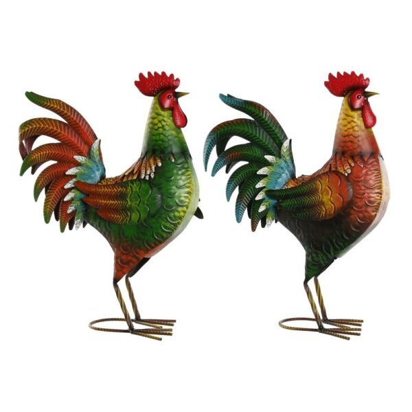 Gallo metal de colores