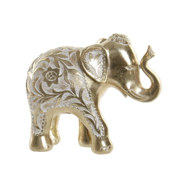 Elefante resina dorado