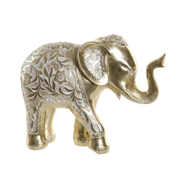 Elefante resina dorado