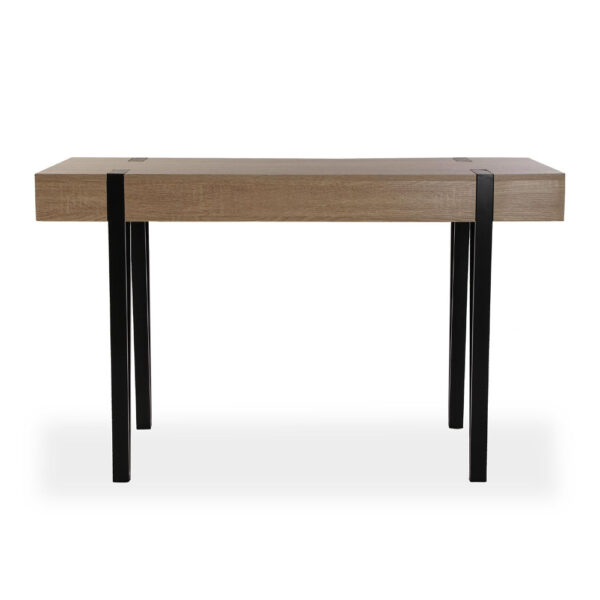 Mesa en madera y patas de metal negras