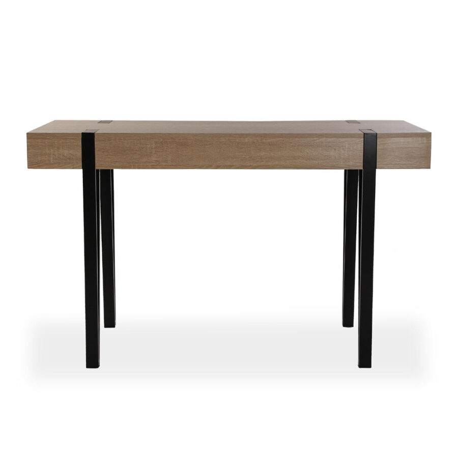 Mesa en madera y patas de metal negras