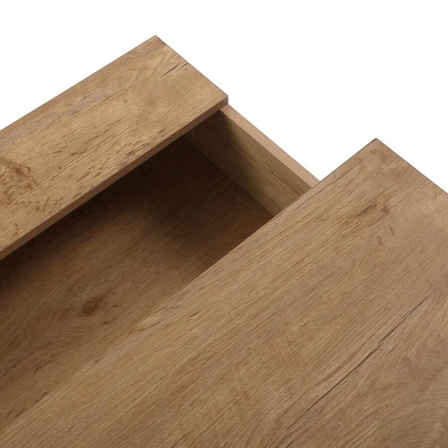 Mesa elevable de madera y metal