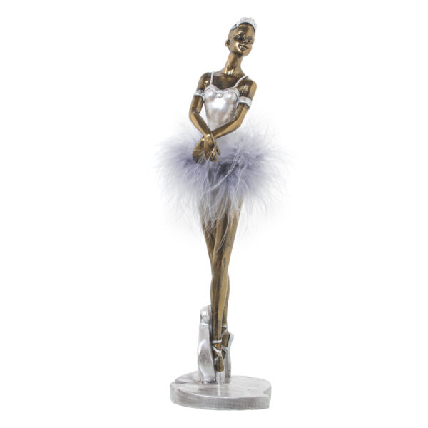 Figura de bailarina con plumas