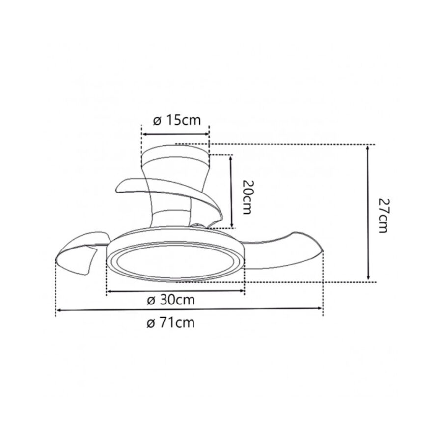 Ventilador blanco 30 cm 3 palas - Imagen 3