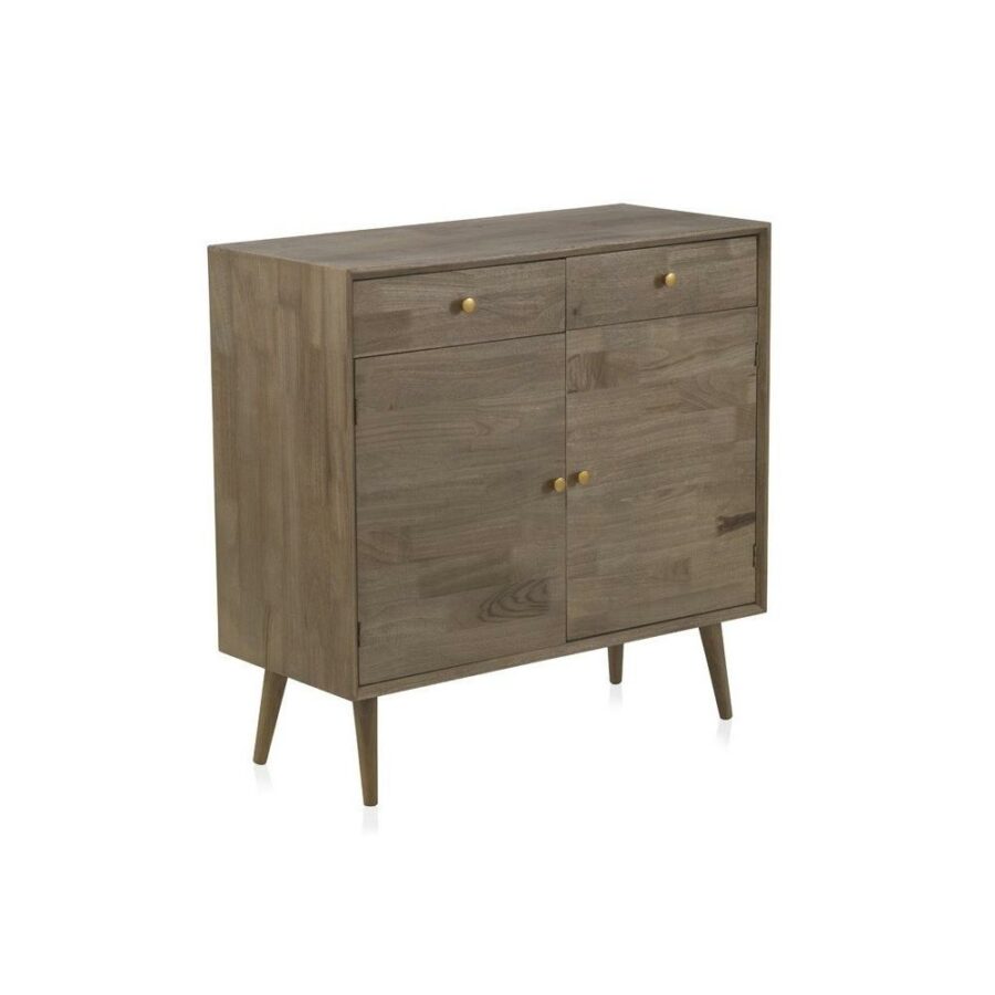 Cómoda madera 2 cajones y 2 puertas
