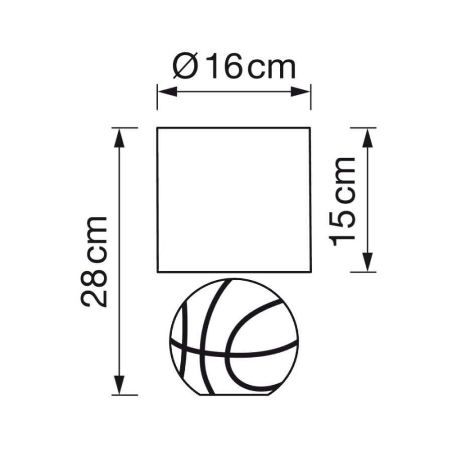 Lámpara sobremesa baloncesto