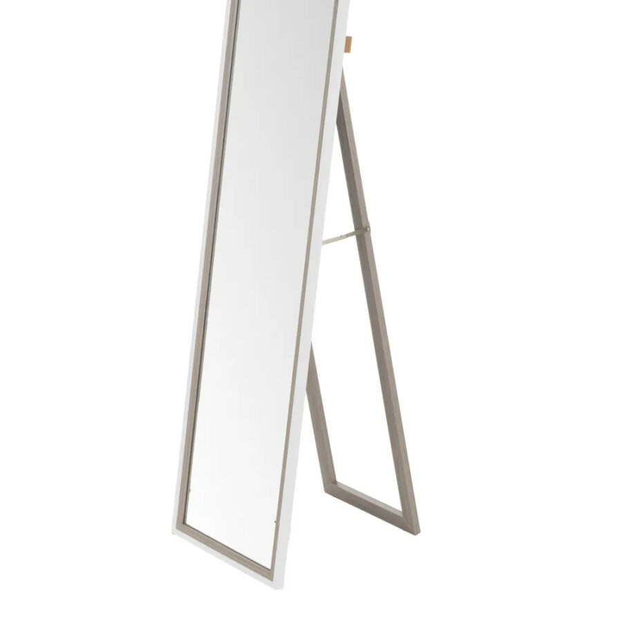 Espejo de pie MDF gris y blanco - Imagen 2