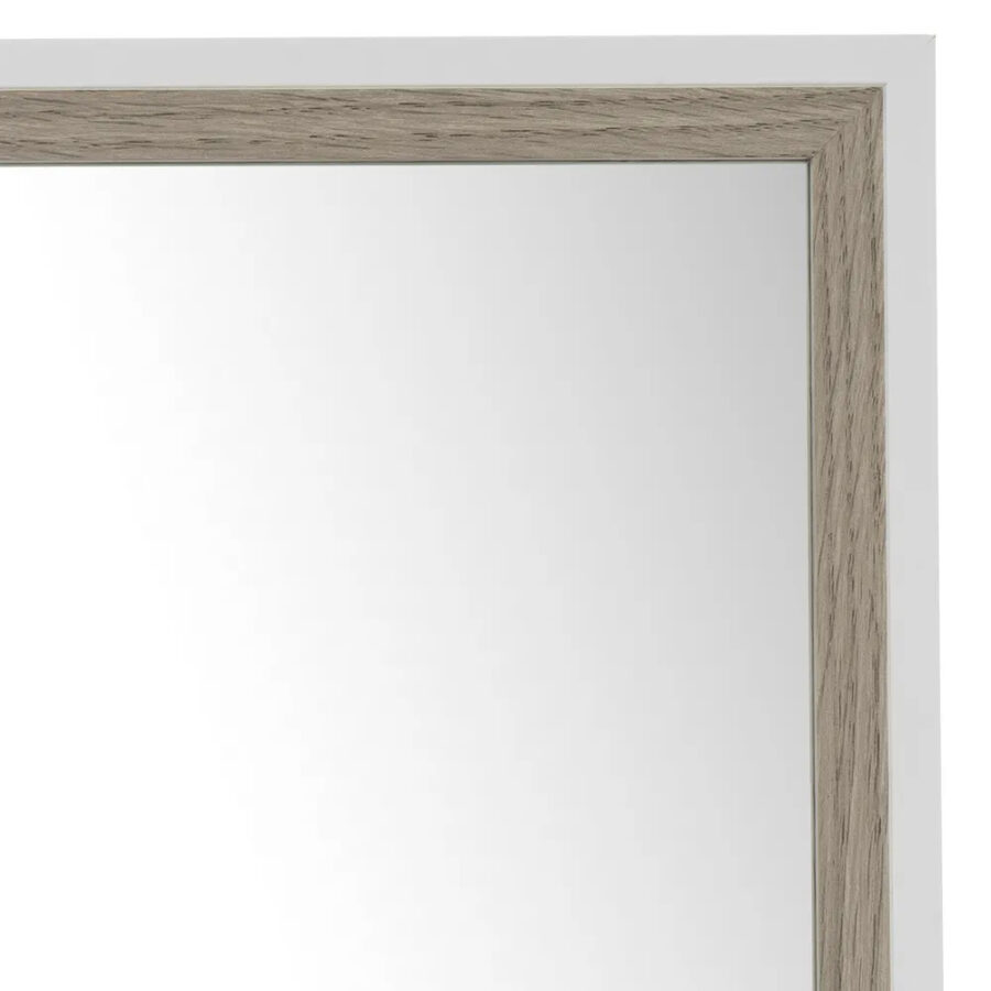 Espejo de pie MDF gris y blanco - Imagen 3