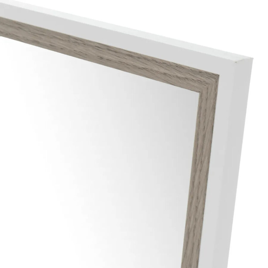 Espejo de pie MDF gris y blanco - Imagen 4