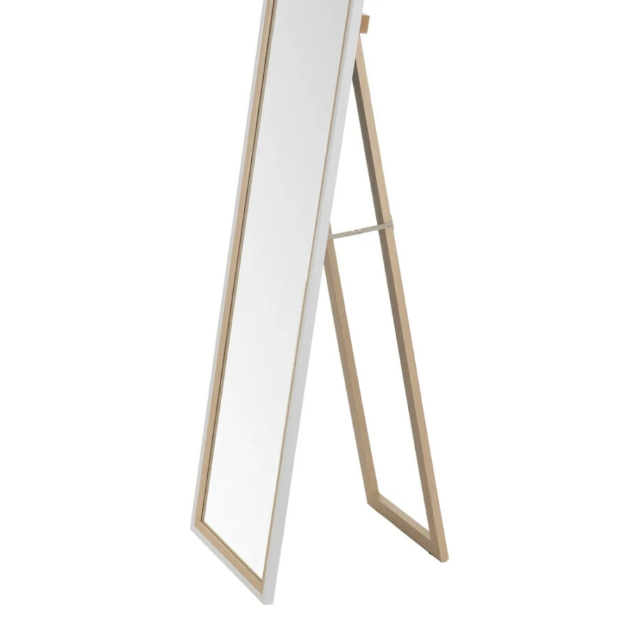 Espejo de pie MDF blanco-natural - Imagen 2