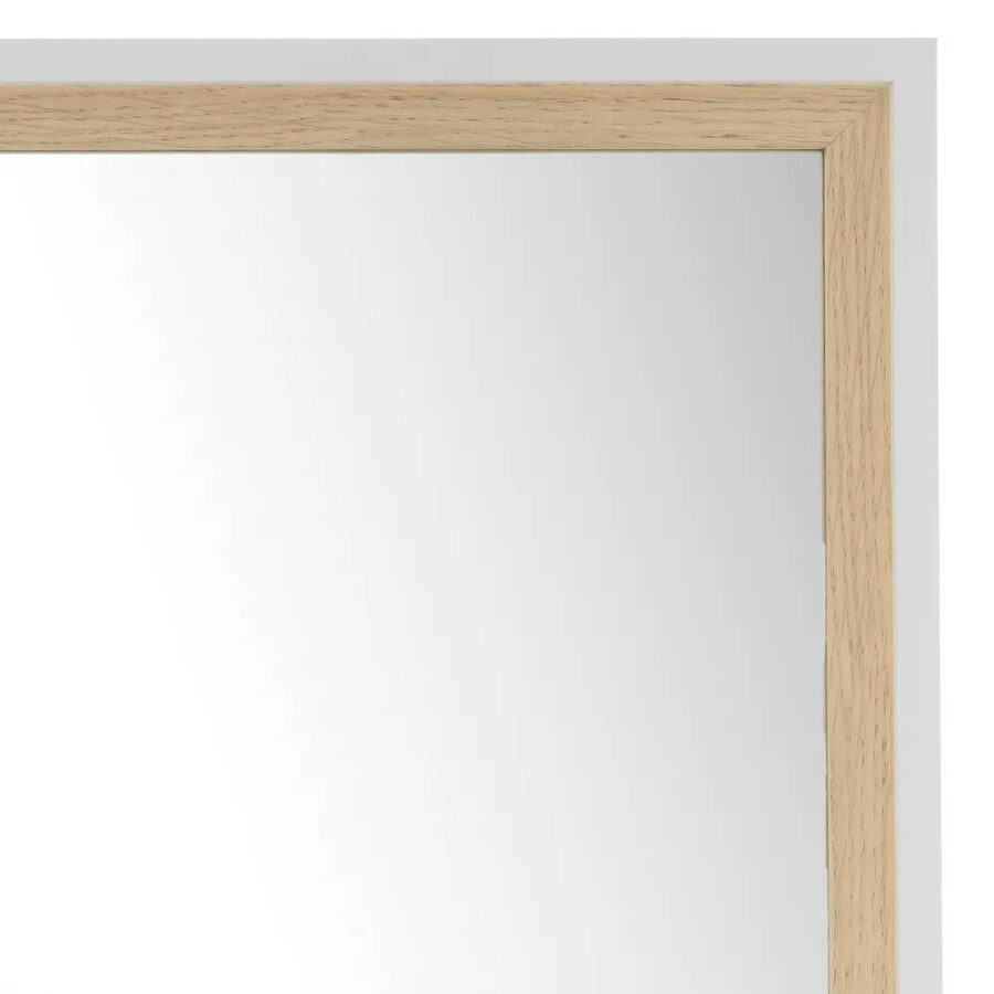 Espejo de pie MDF blanco-natural - Imagen 3