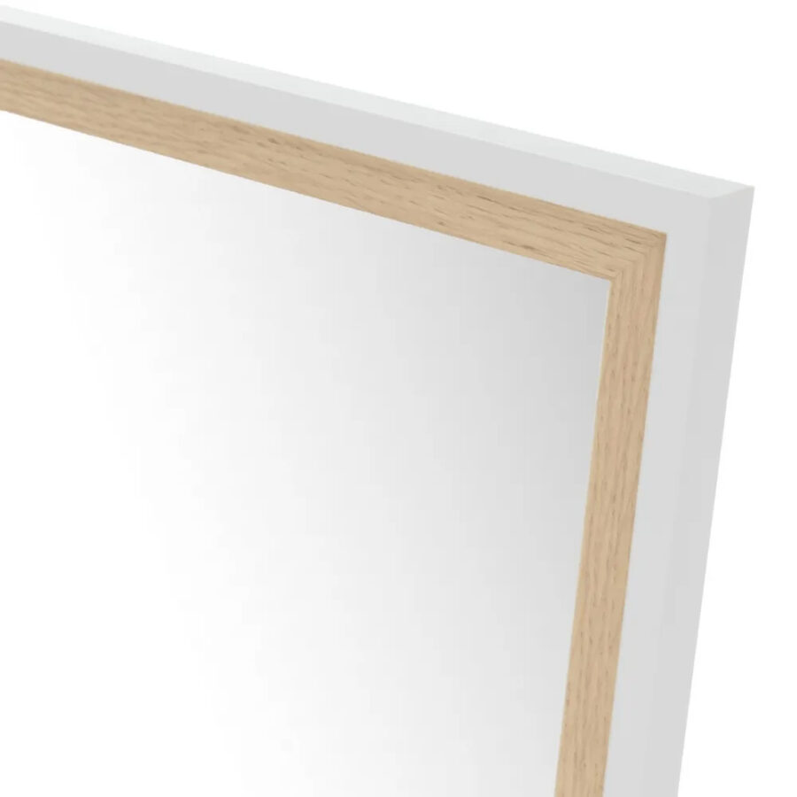 Espejo de pie MDF blanco-natural - Imagen 4