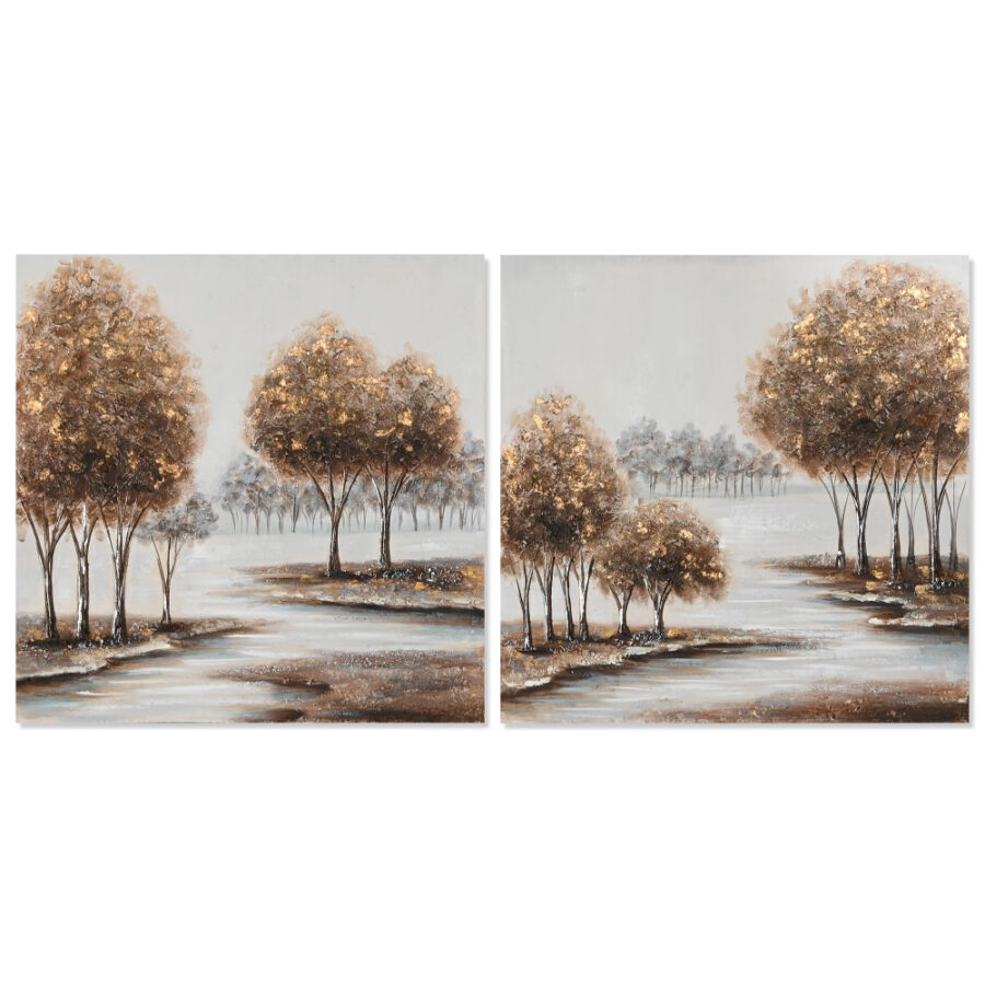Cuadro lienzo bosque 80 x 3 x 80 cm - Imagen 2