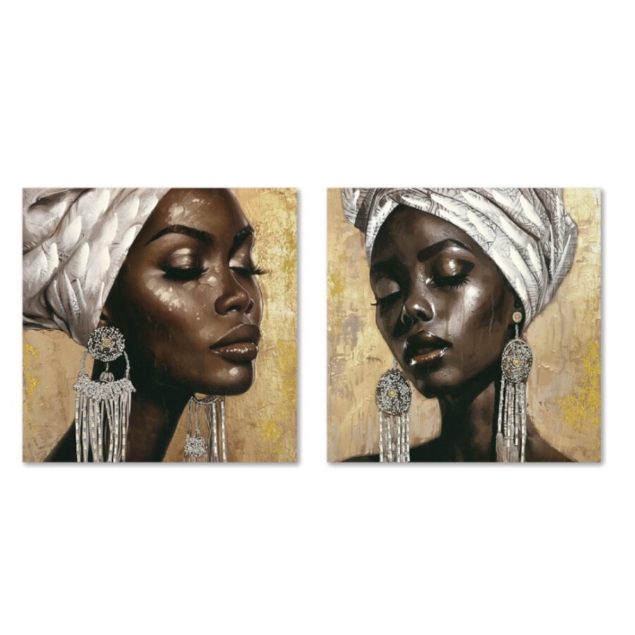 Cuadro lienzo africana 60 x 2 x 60 cm - Imagen 2