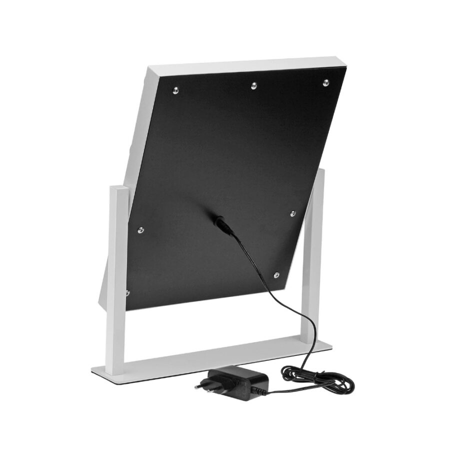 Espejo tocador blanco led 9 luces
